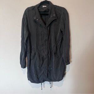G X F Stylish Gray Women's Military Style Utility Jacket Size Medium Casual